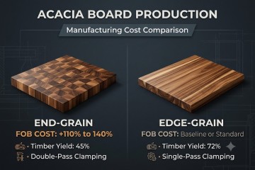 Edge-Grain vs. End-Grain Acacia Boards: An Engineering Cost vs. Retail Price Premium Analysis